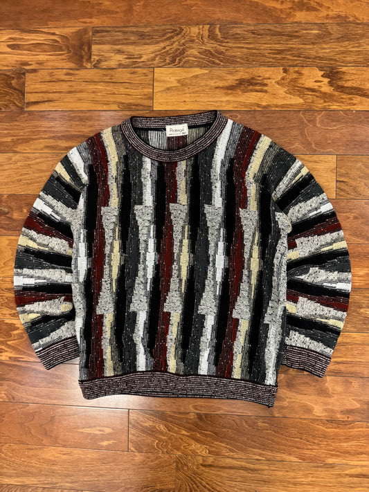 90s Protege Multi-Color Striped Sweater (L)