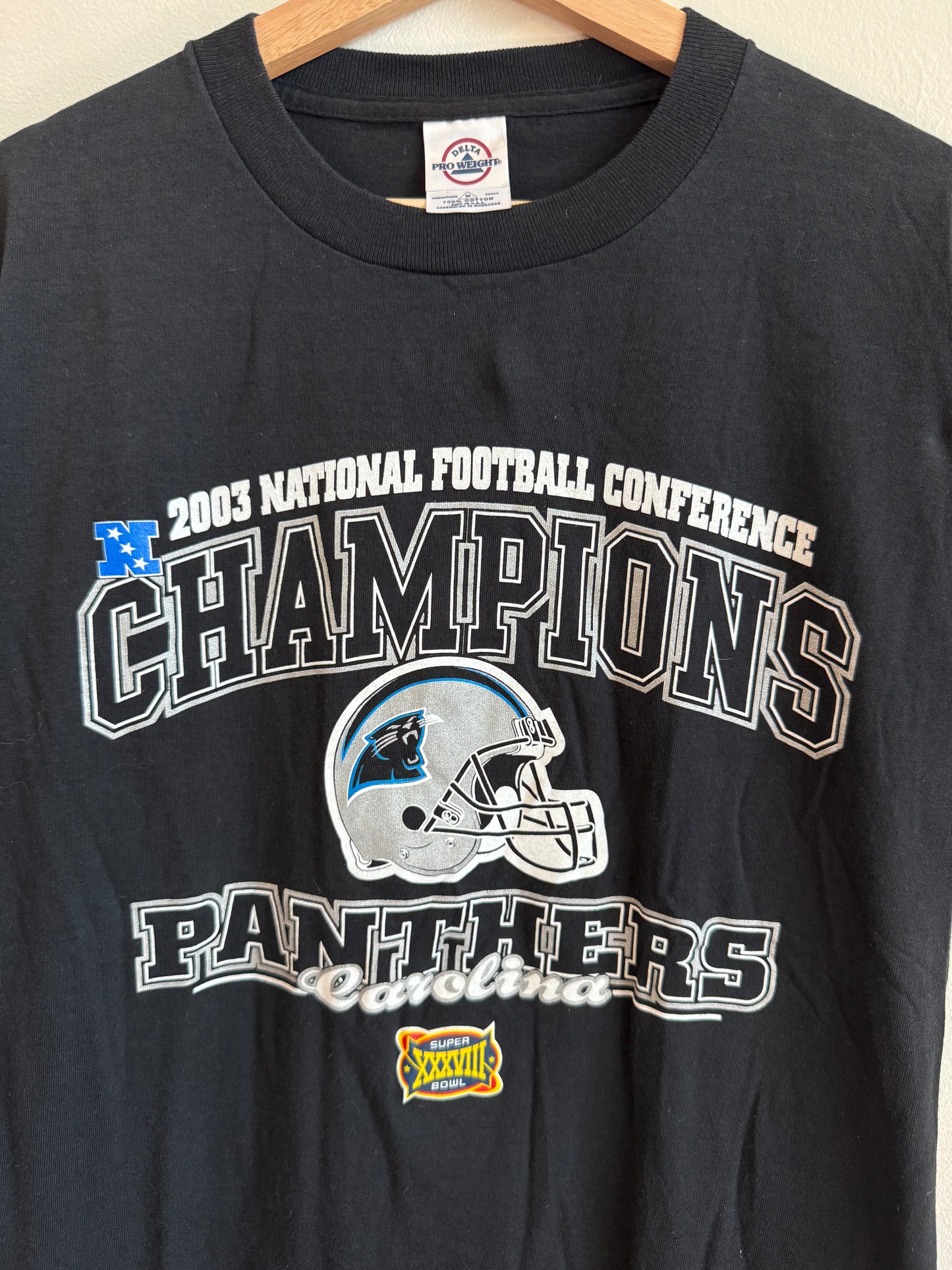 2003 Carolina Panthers Helmet Conference Champs Tee (M)