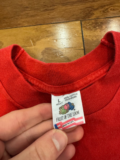 90s NC State (NCSU) Spell Out Vintage Tee (L)