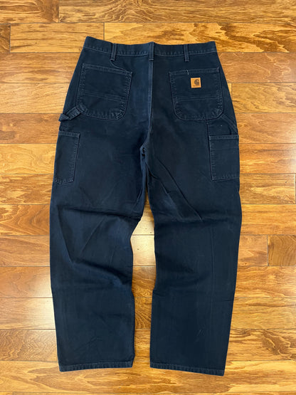 2017 Carhartt Midnight Navy Carpenter Pants (36 x 32)