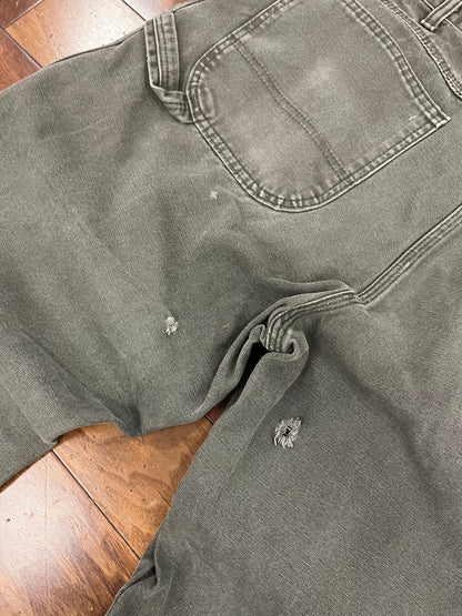 2016 Dickies Green Distressed Carpenter Pants (38 x 32)