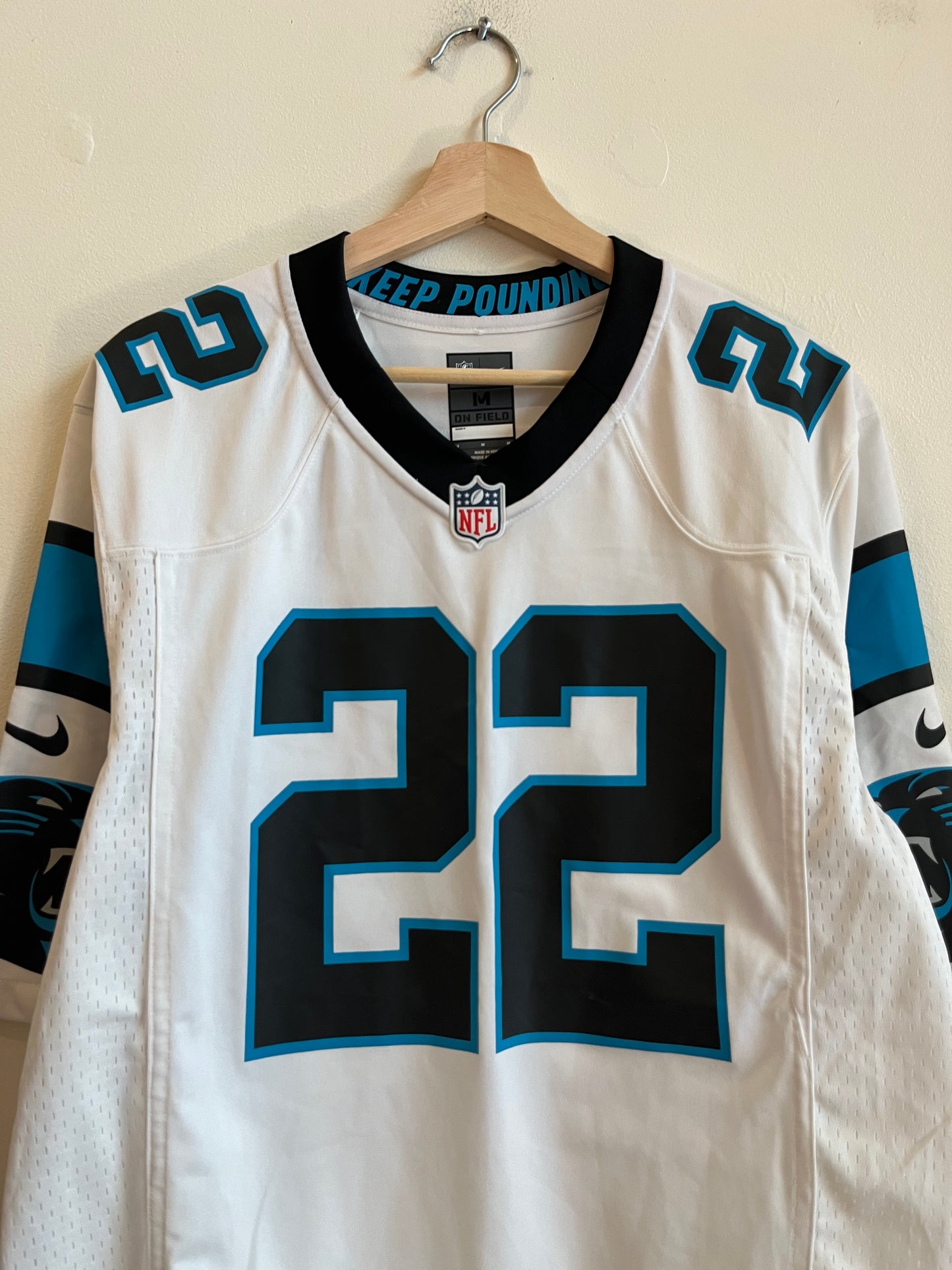 2022 Christian McCaffery Carolina Panthers Away Nike NFL Jersey (M)