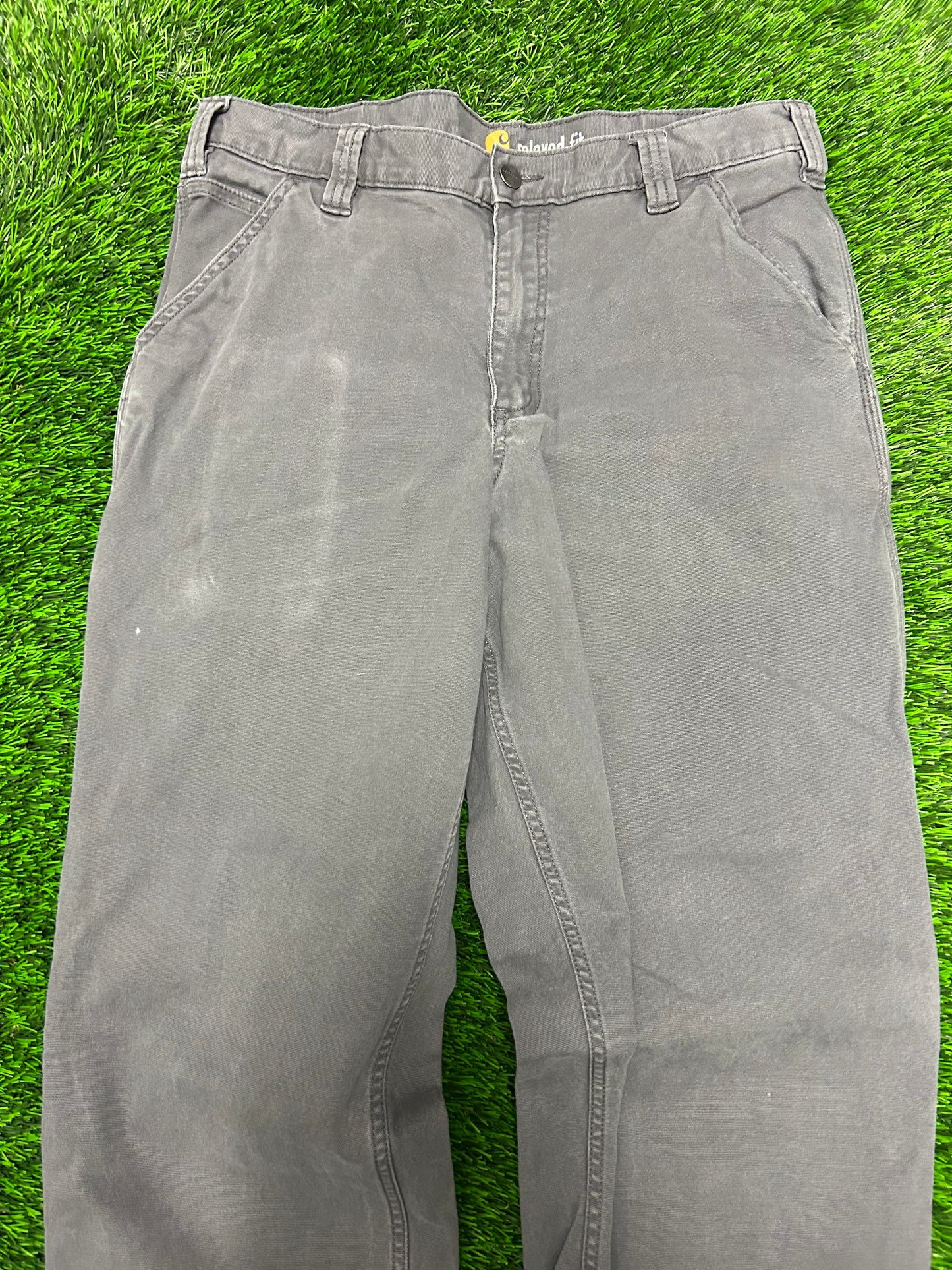 Carhartt Grey Workwear Relaxed Fit Pants (34 x 34)