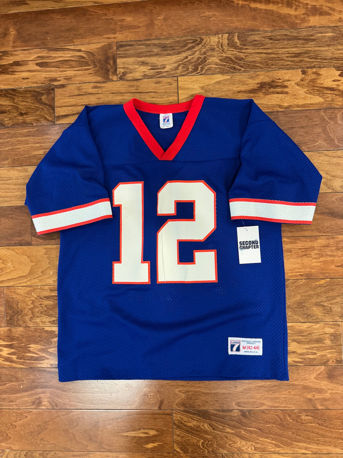 90s Buffalo Bills Jim Kelly #12 Logo 7 Jersey (M)