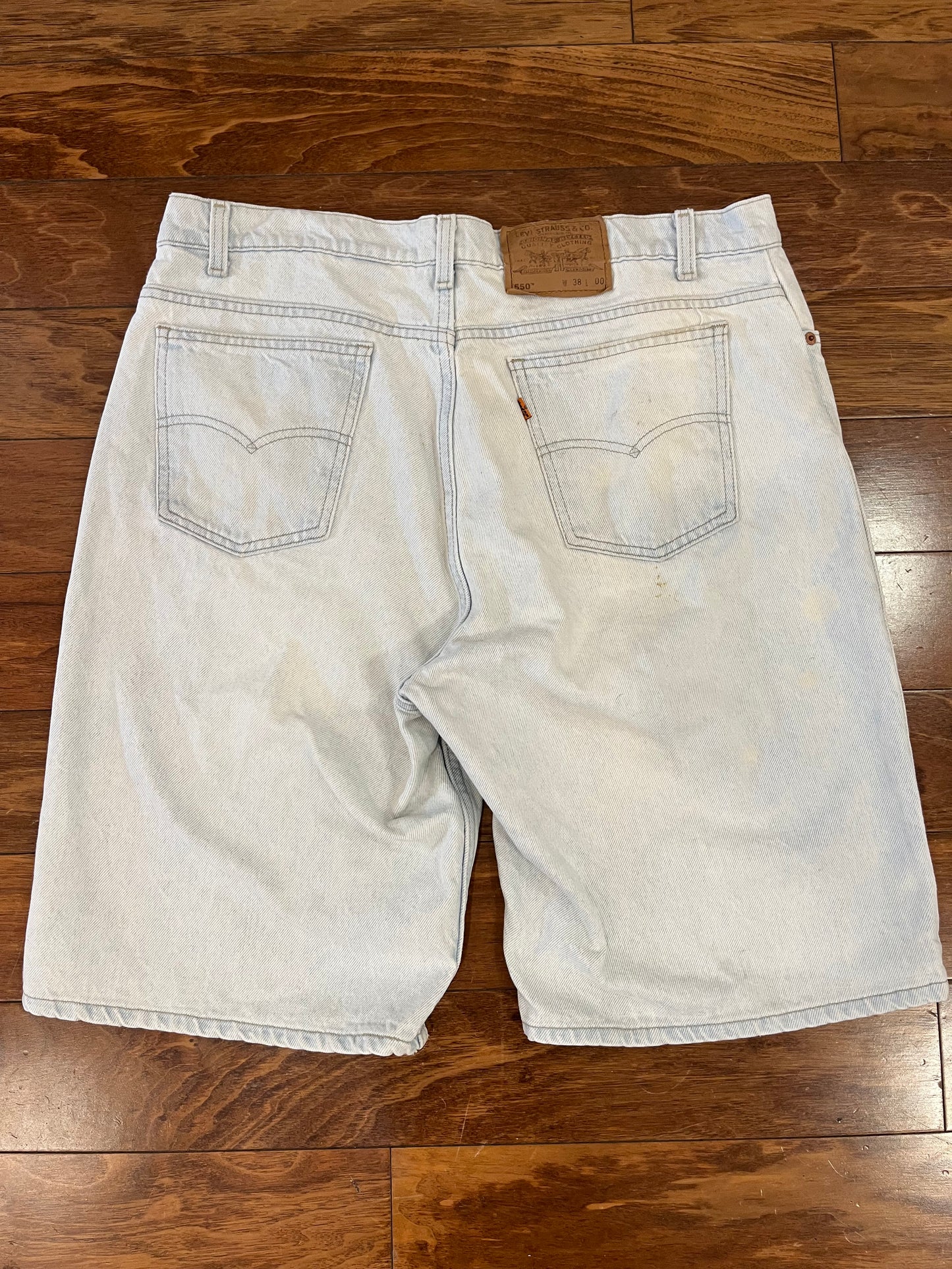 1994 Levi's 550 Orange Tab Jean Shorts (38)