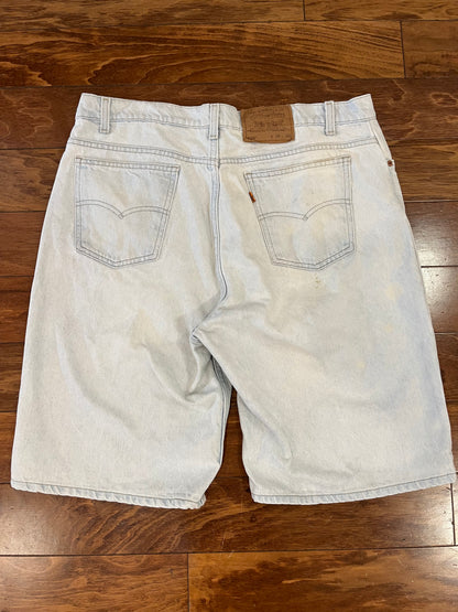 1994 Levi's 550 Orange Tab Jean Shorts (38)