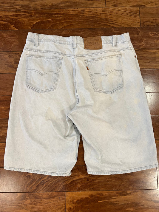 1994 Levi's 550 Orange Tab Jean Shorts (38)