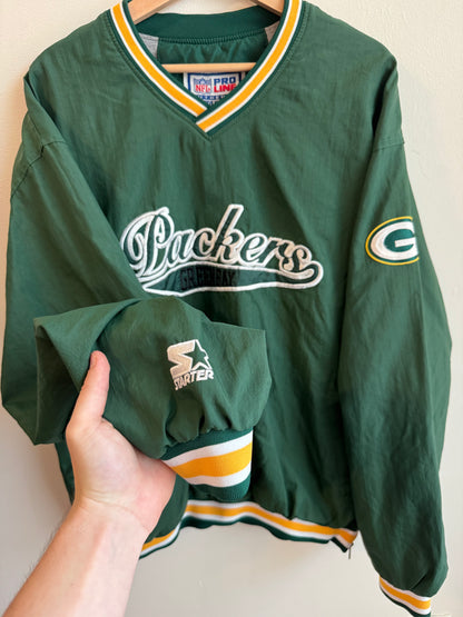 90s Green Bay Packers Vintage NFL Starter Windbreaker (XL)