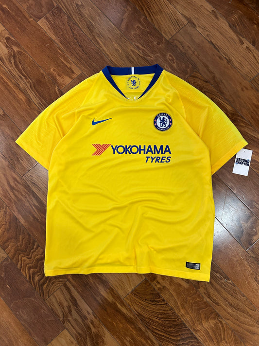 Chelsea FC Nike Yellow Soccer Jersey 2018 Kit (XL)