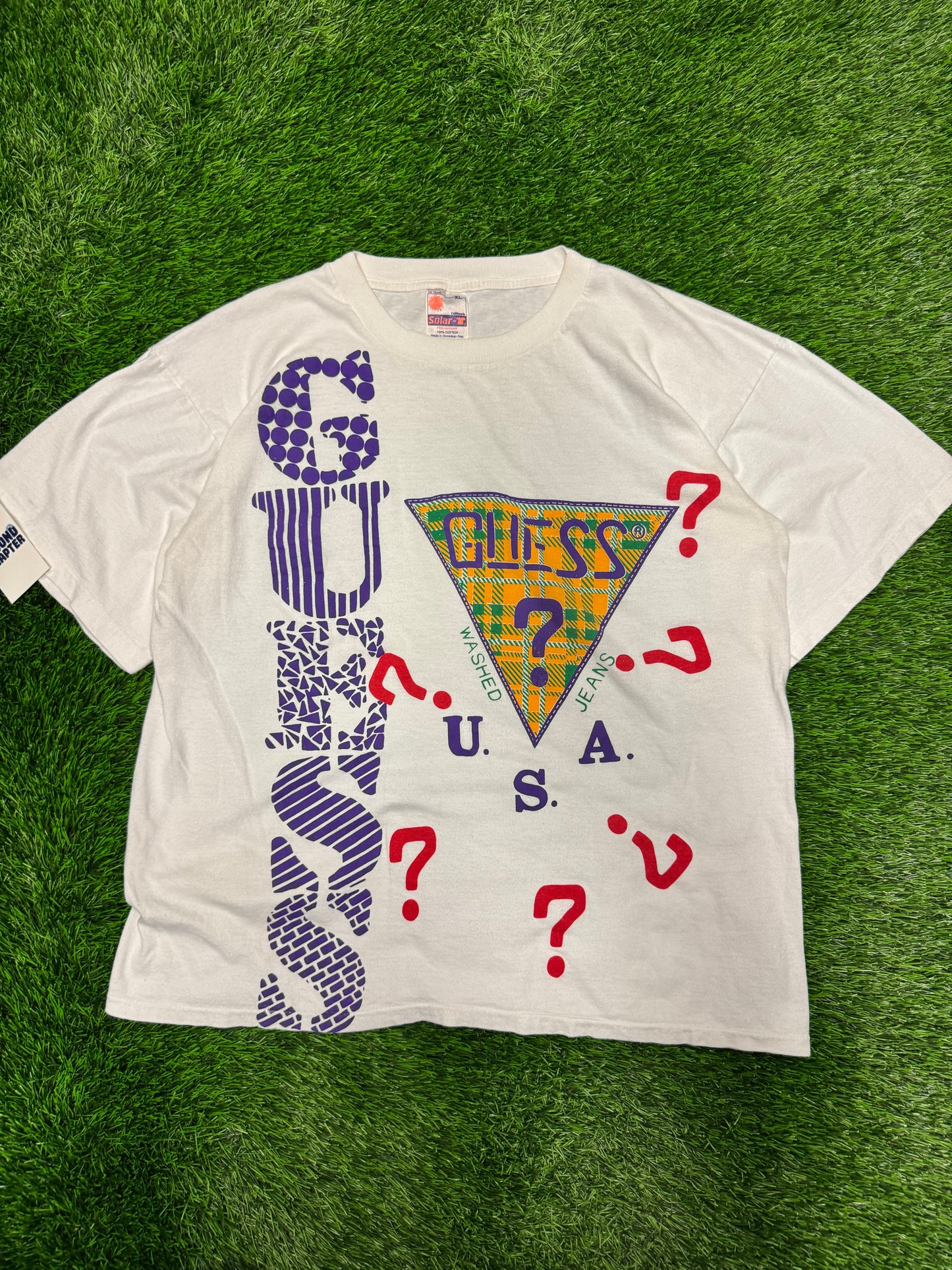 90s Guess Jeans Vintage Boot Big Graphic Tee (XL)