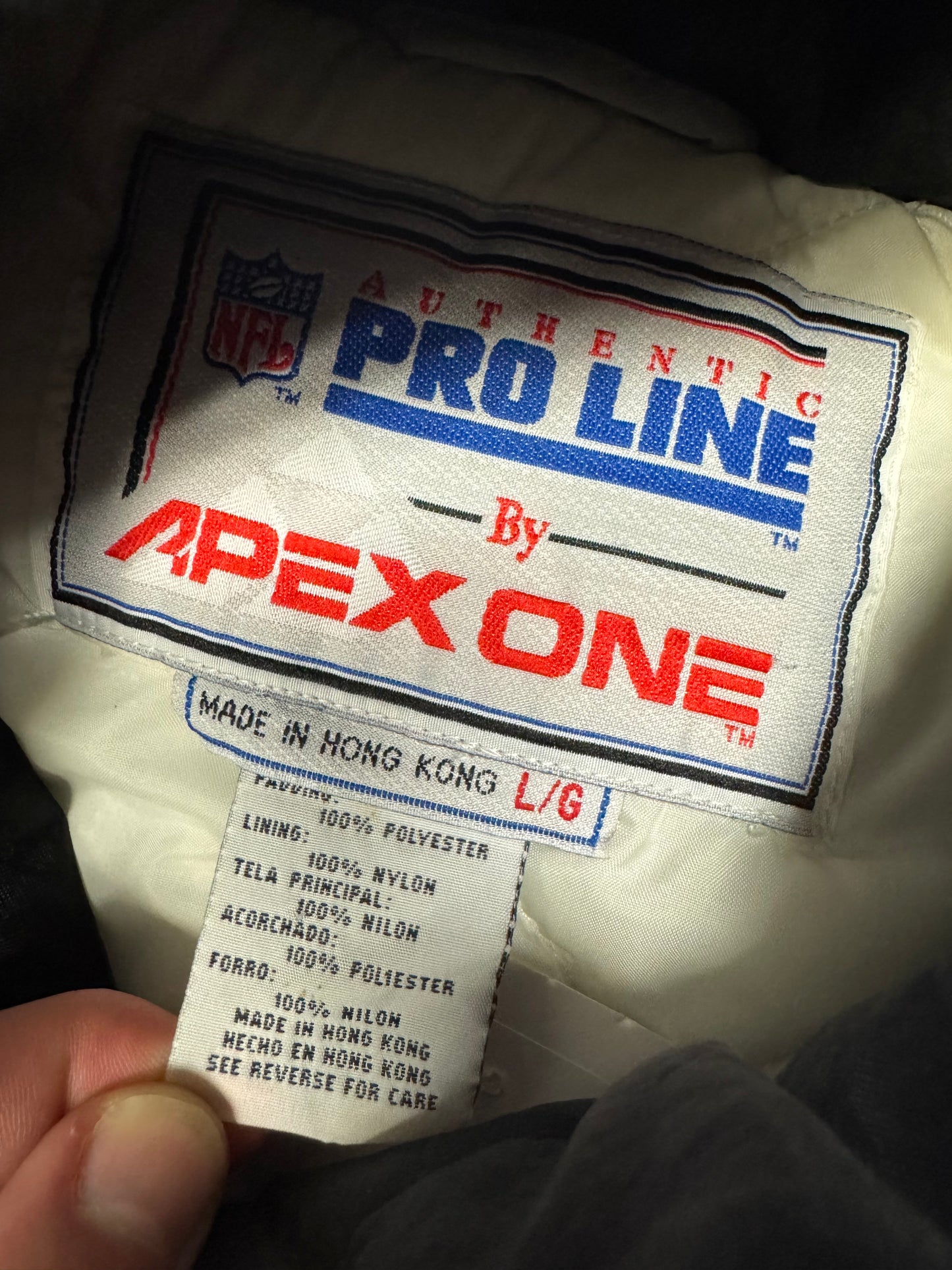 90s Carolina Panthers Color Rush Shark Tooth Apex Puffer Jacket (L)