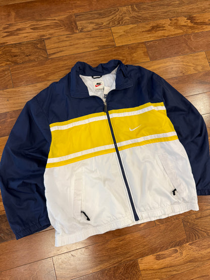 90s Nike Multi-Colored Big Swoosh Windbreaker (L)