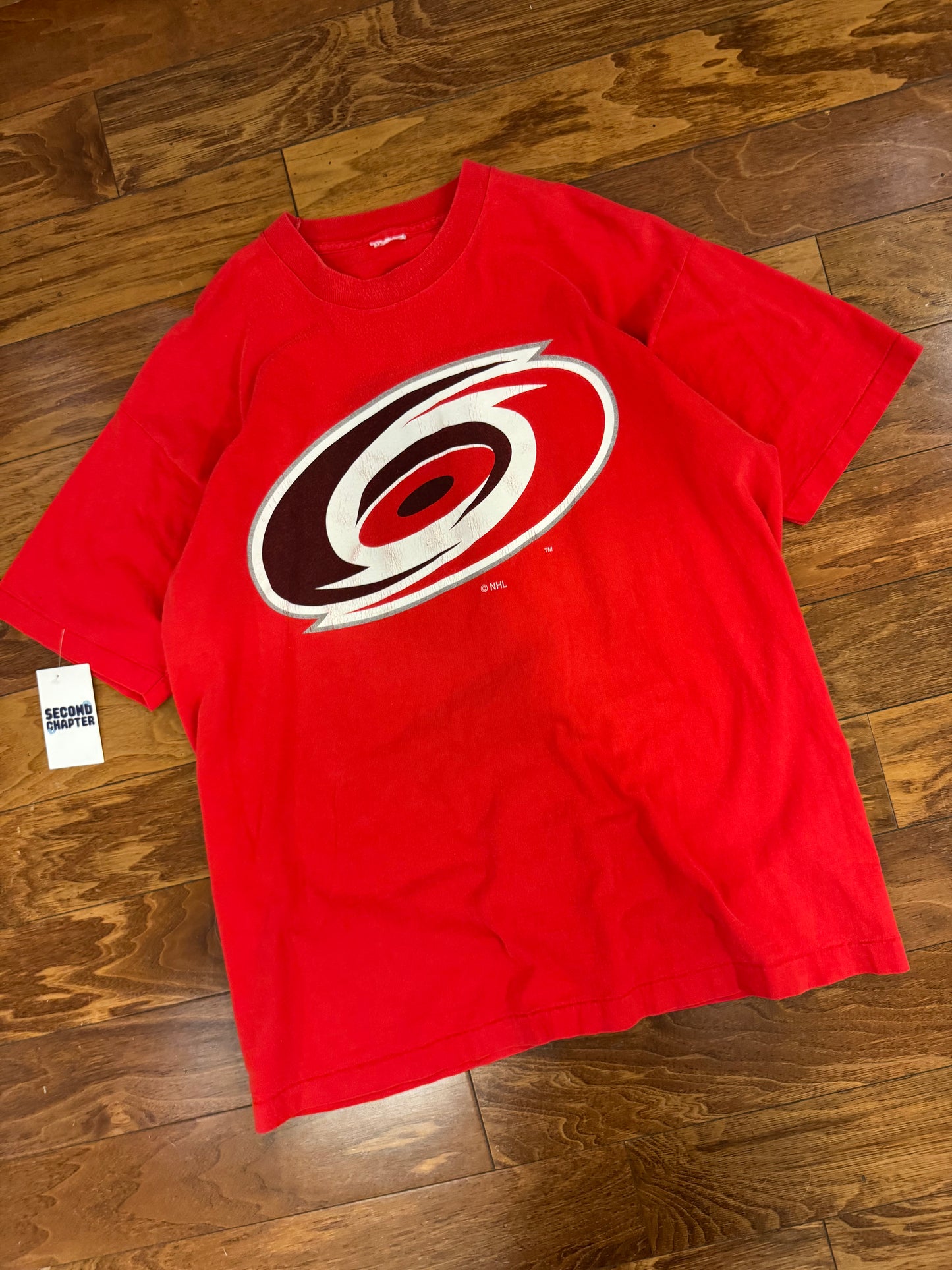 90s Carolina Hurricanes Primeau #55 Vintage Tee (XL)