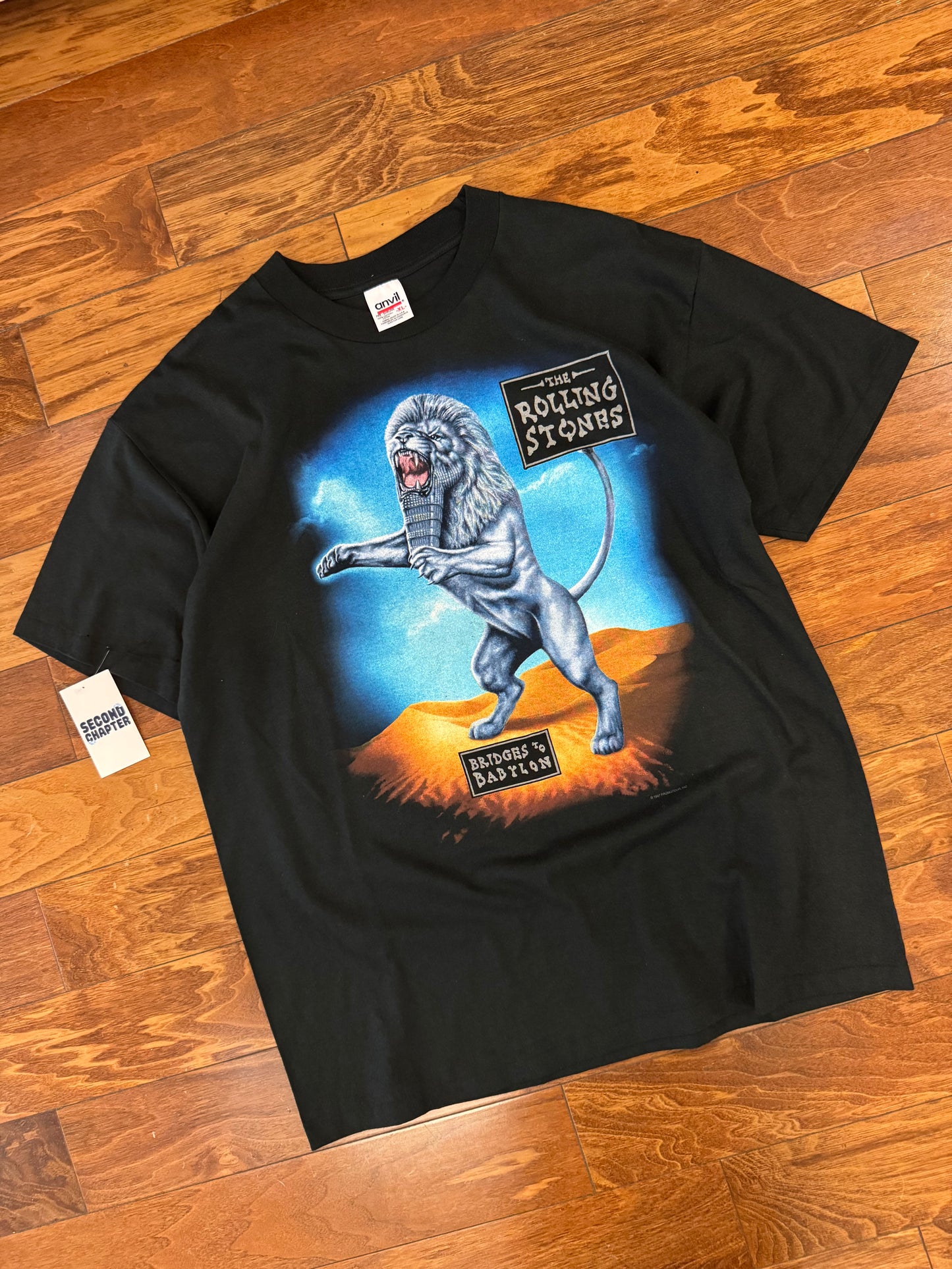 1997-98 The Rolling Stones "Bridges to Babylon" Rock Band Music Tour Tee (XL)