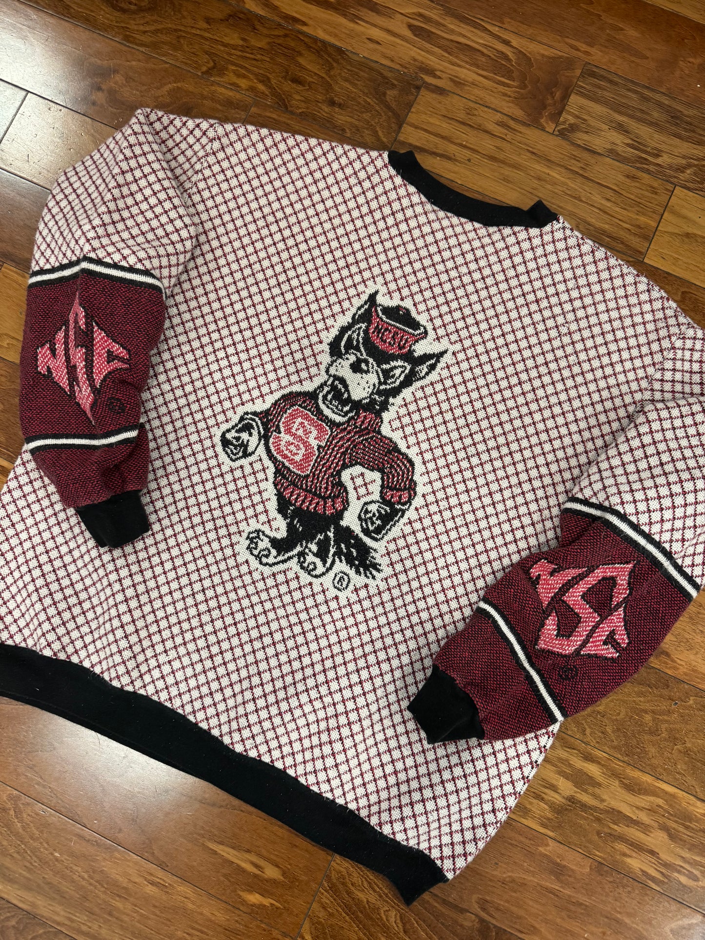 80s NC State University (NCSU) Rare Knit Sweater (XL)