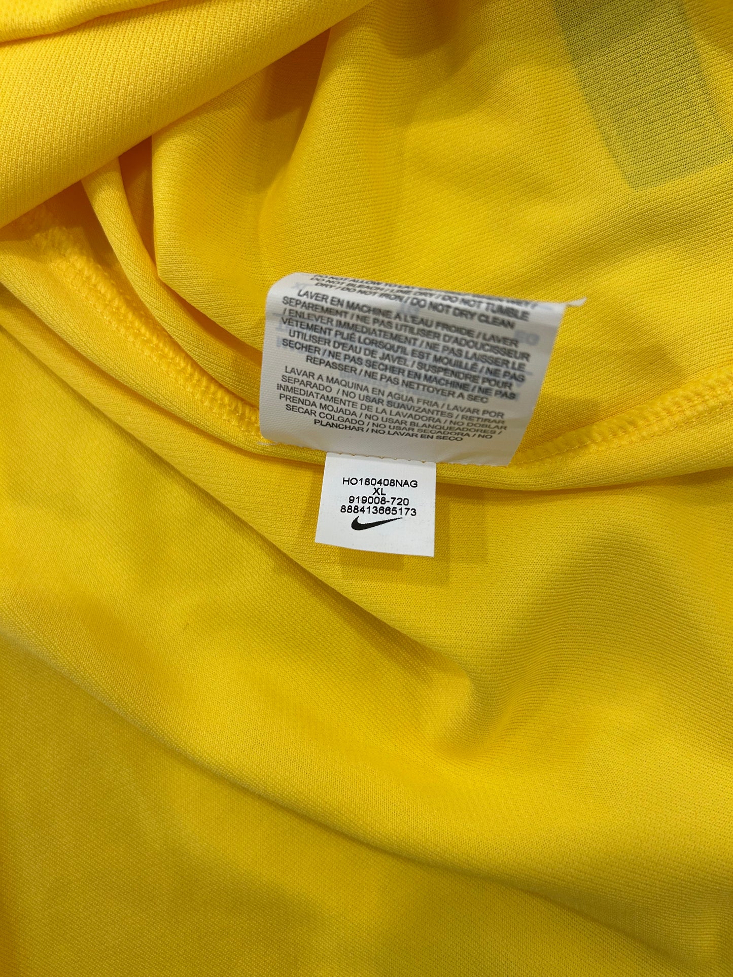 Chelsea FC Nike Yellow Soccer Jersey 2018 Kit (XL)