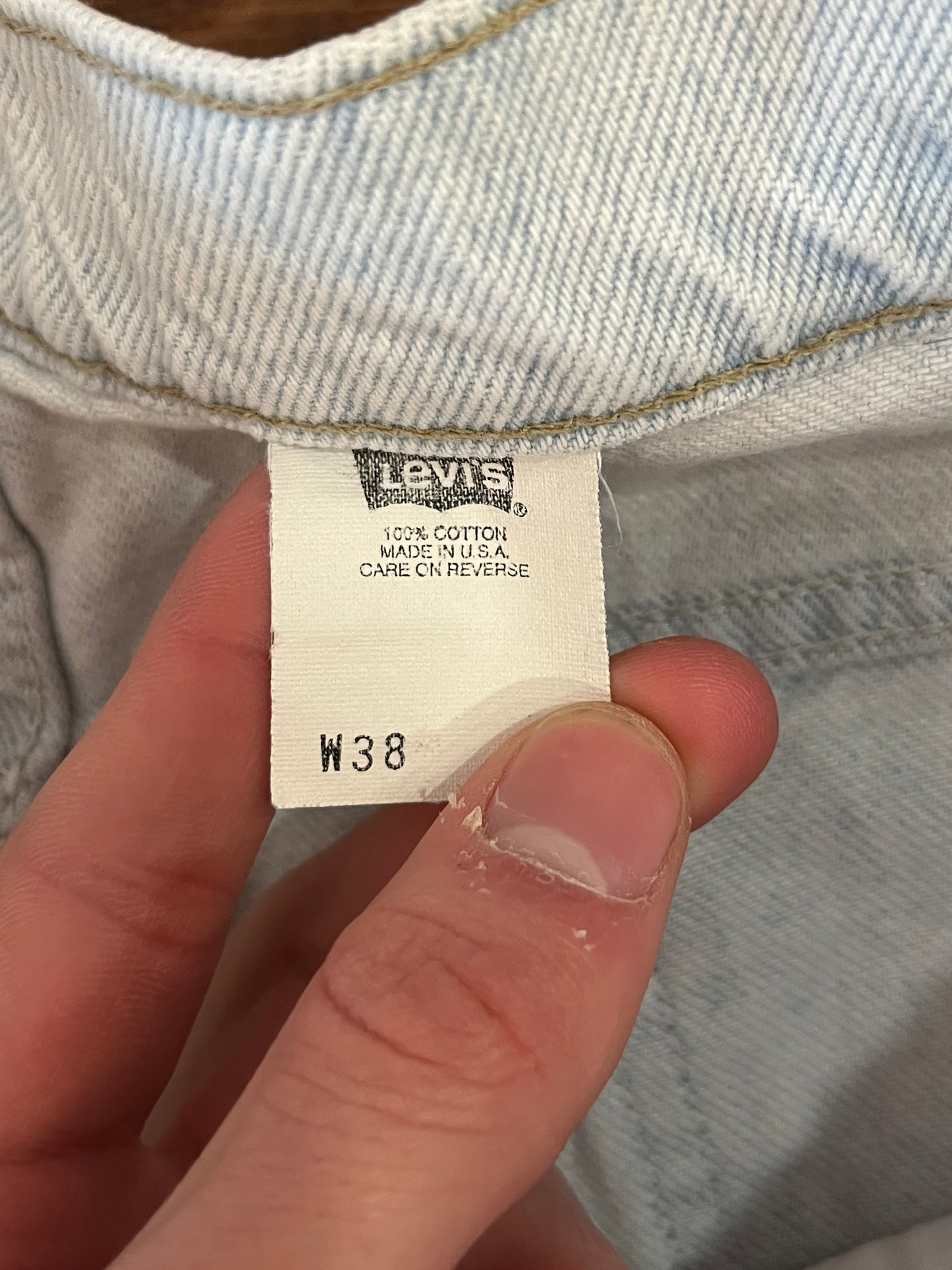 1994 Levi's 550 Orange Tab Jean Shorts (38)