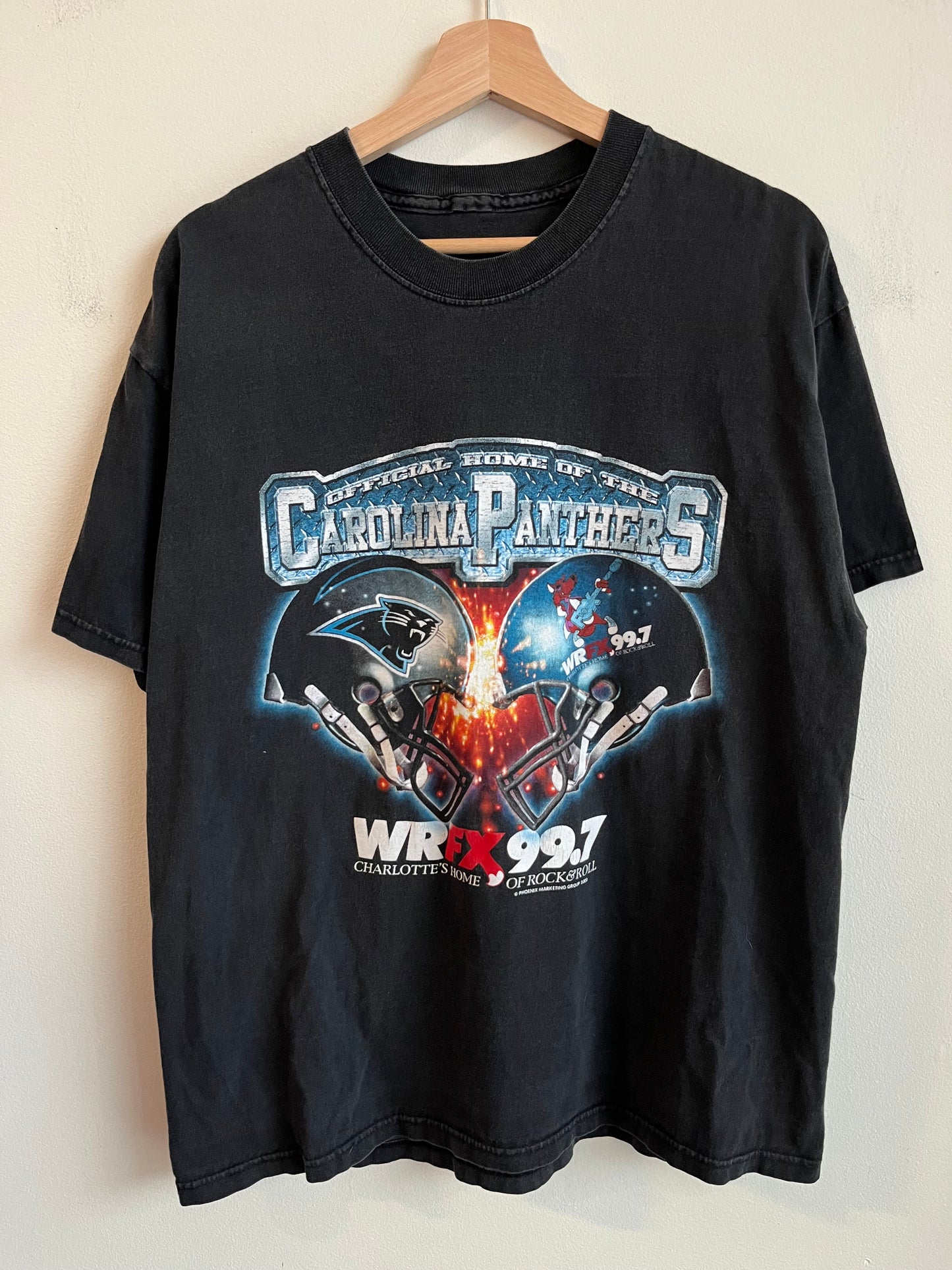2000 Carolina Panthers WRFX 99.7 Radio Tee (L)