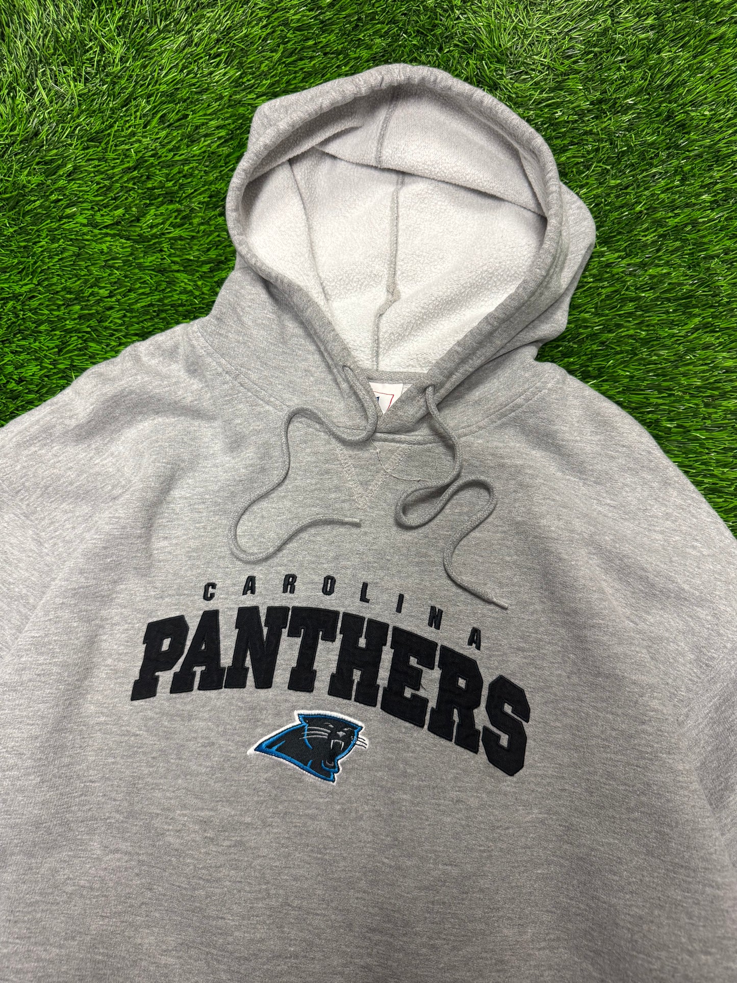 00s Carolina Panthers Spell Out Boxy NFL Hoodie (XL)