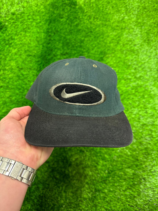 90s Nike Swoosh Green Embroidered Adjustable Hat (OS)