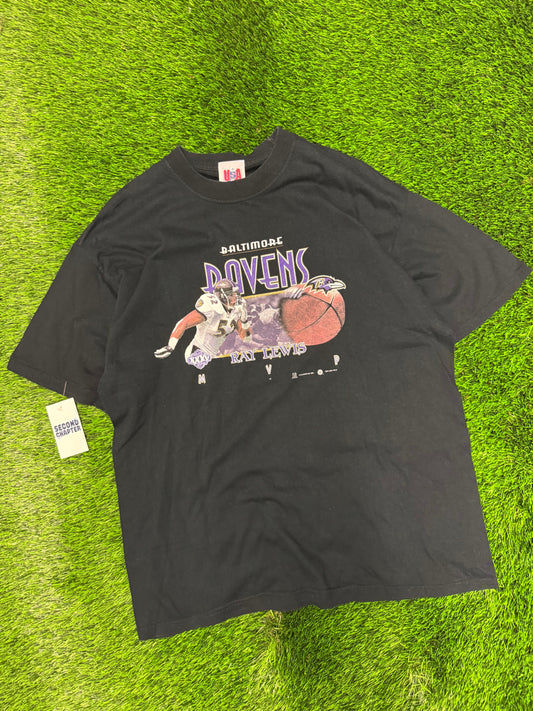 2001 Baltimore Ravens Ray Lewis Super Bowl Tee (XL)