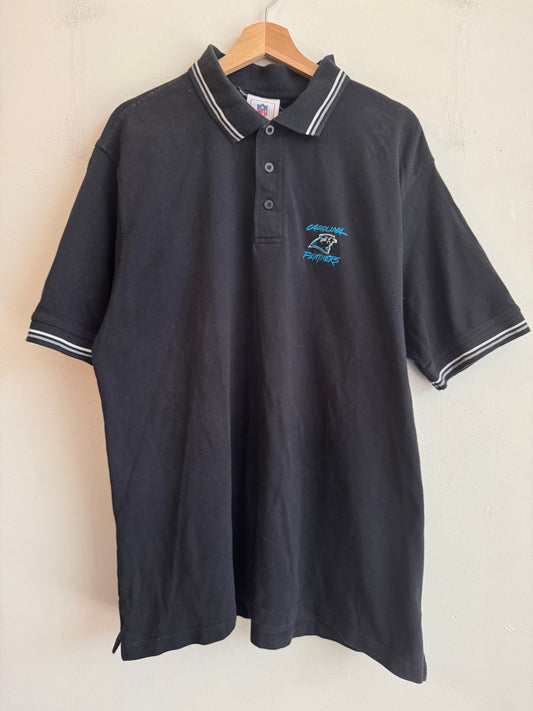 00s Carolina Panthers Black Polo Shirt (XL)