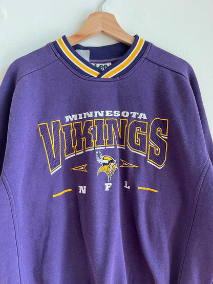 90s Minnesota Vikings NFL Lee Purple Crewneck (L)
