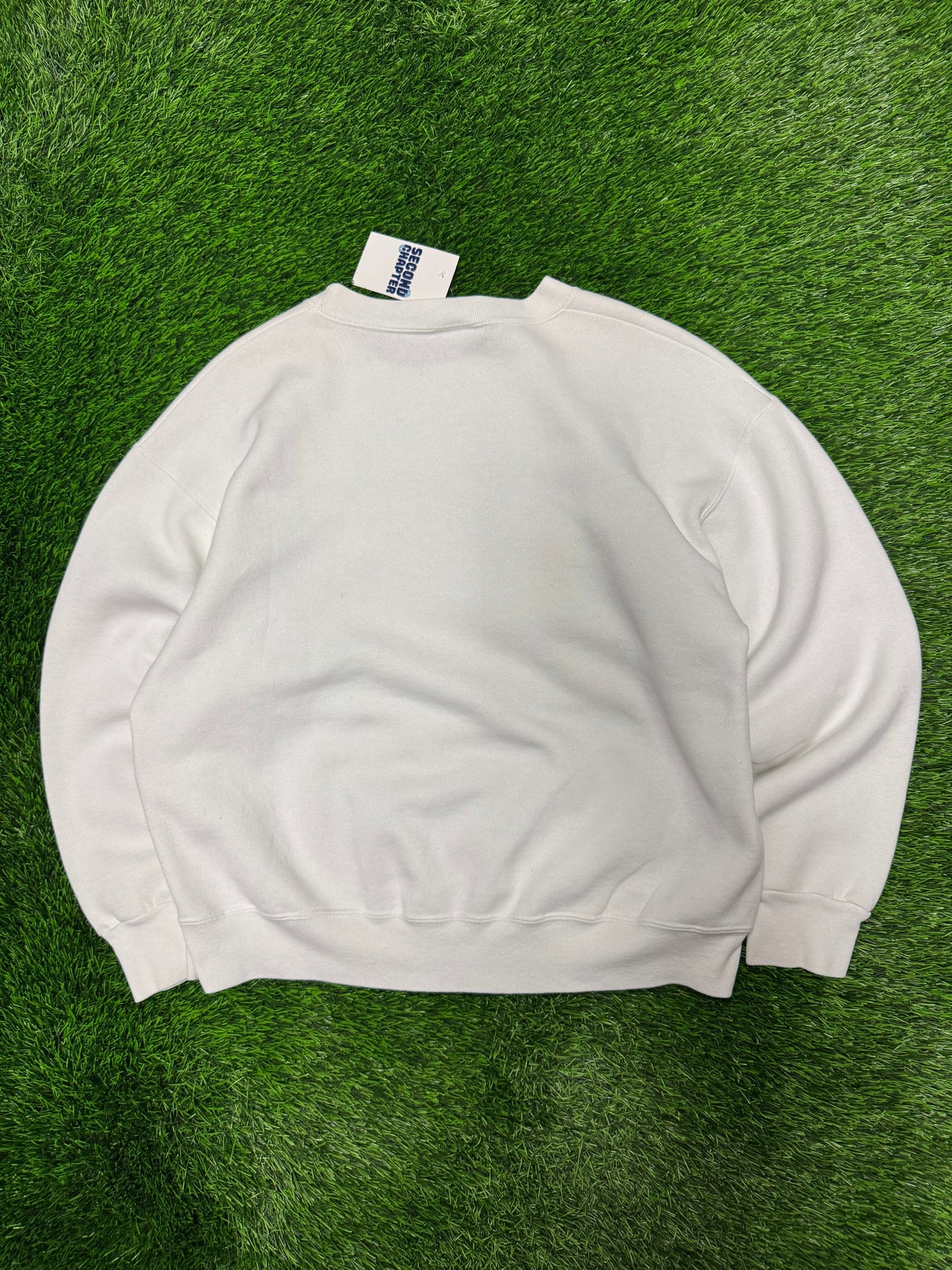 90s Nike Big Logo Spell Out White Vintage Crewneck (M)