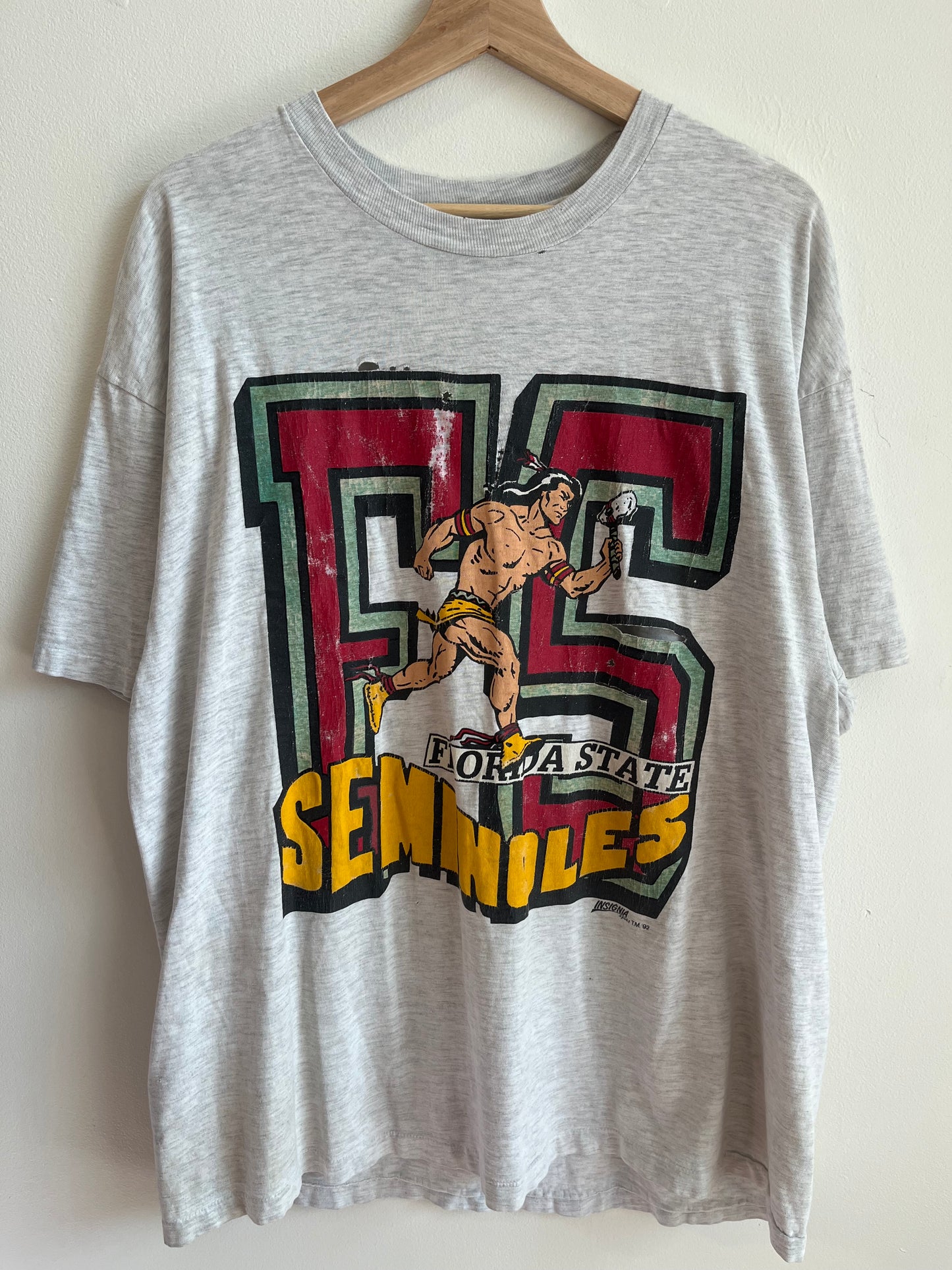 1992 Florida State (FSU) Seminoles Thrashed Tee (XL)
