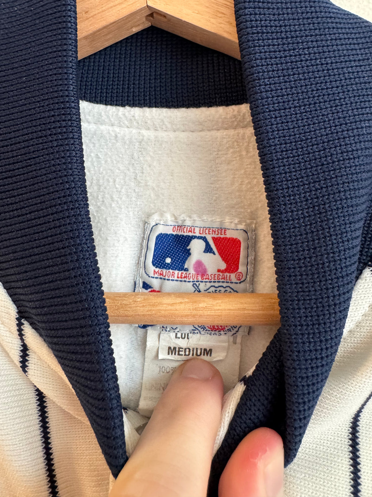80s Chicago White Sox Vintage Pinstripe Coach Jacket (M)