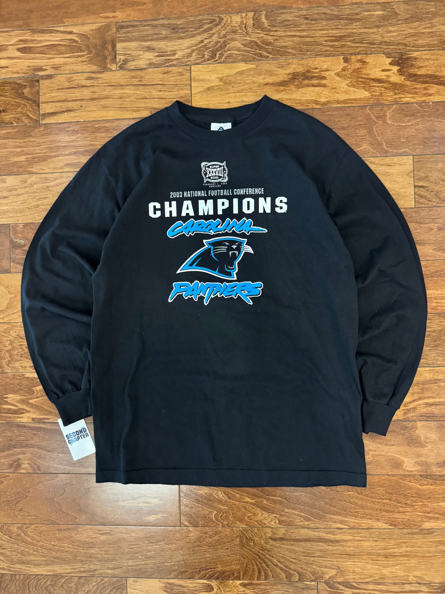 2003 Carolina Panthers Conference Champs Long Sleeve Shirt (L)