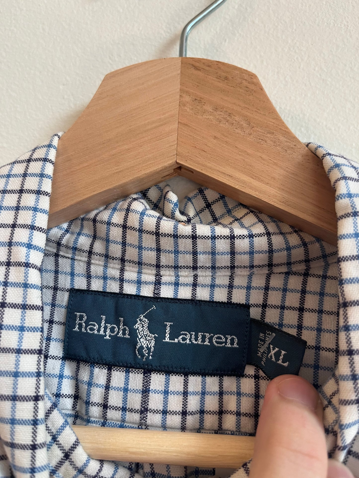 00s Polo Ralph Lauren Blue Button Down Polo Shirt (XL)