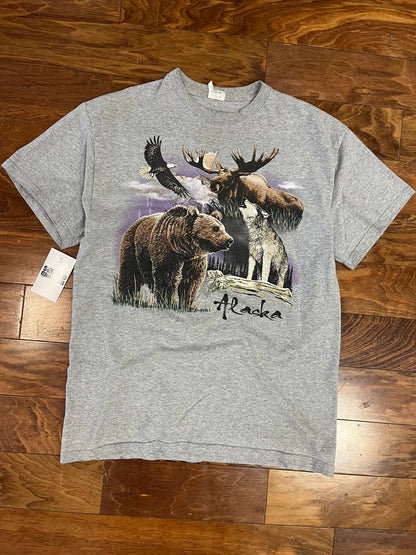 00s Alaska Nature Graphic Grey Tee (L)