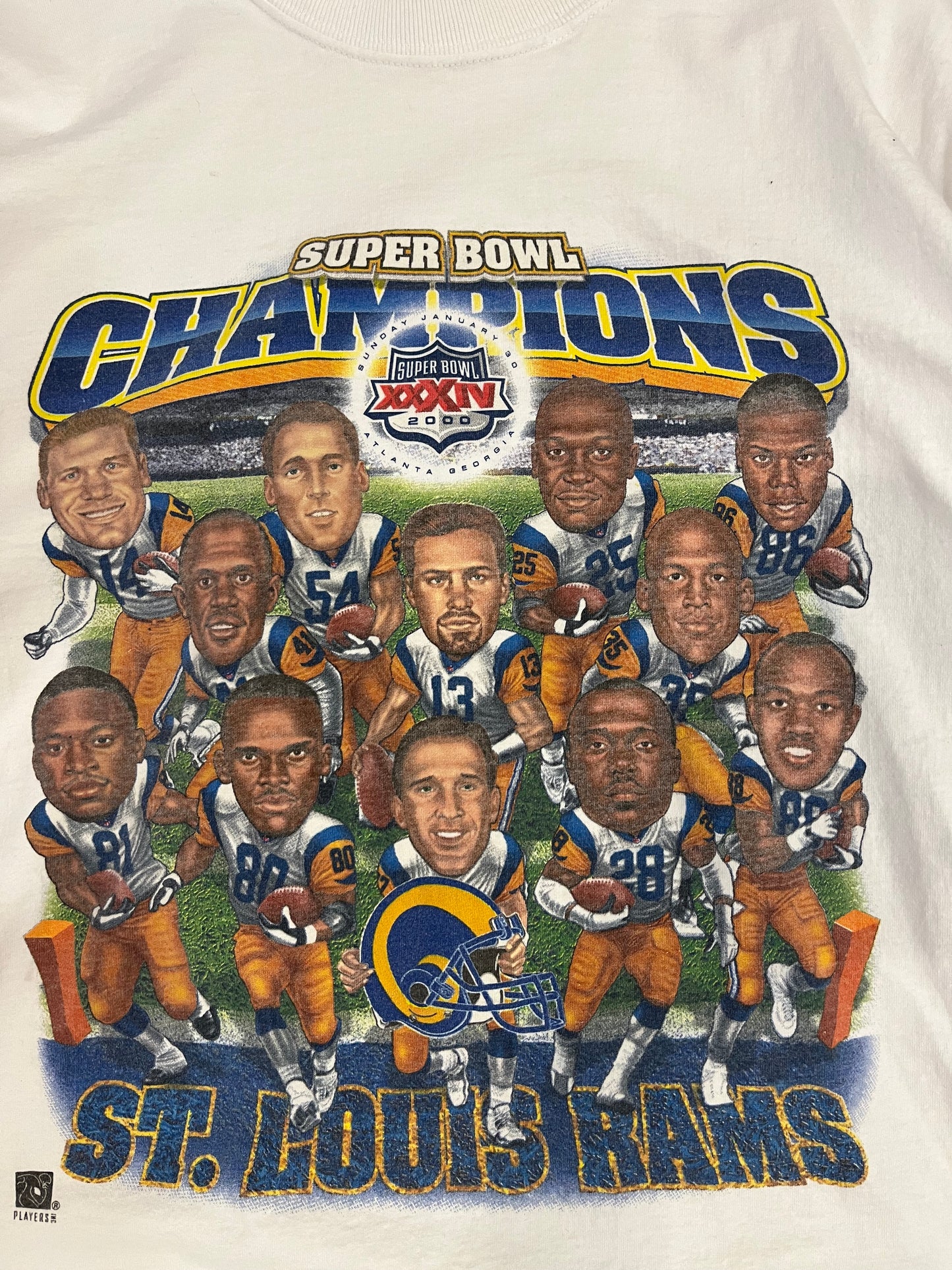 00s St Louis Rams SB XXXIV NFL Caricature Tee (XL)
