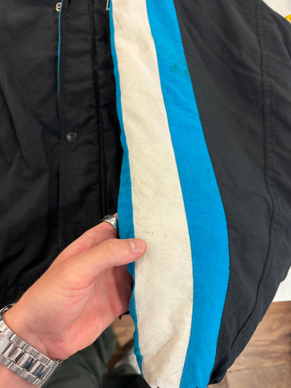 90s Carolina Panthers Reebok Striped Puffer Jacket (L)