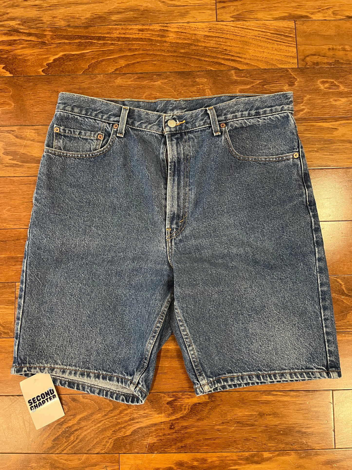 00s Levi's 505 Dark Wash Jean Shorts (36)