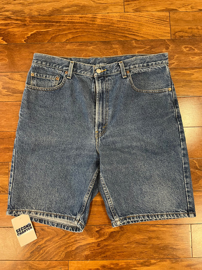 00s Levi's 505 Dark Wash Jean Shorts (36)