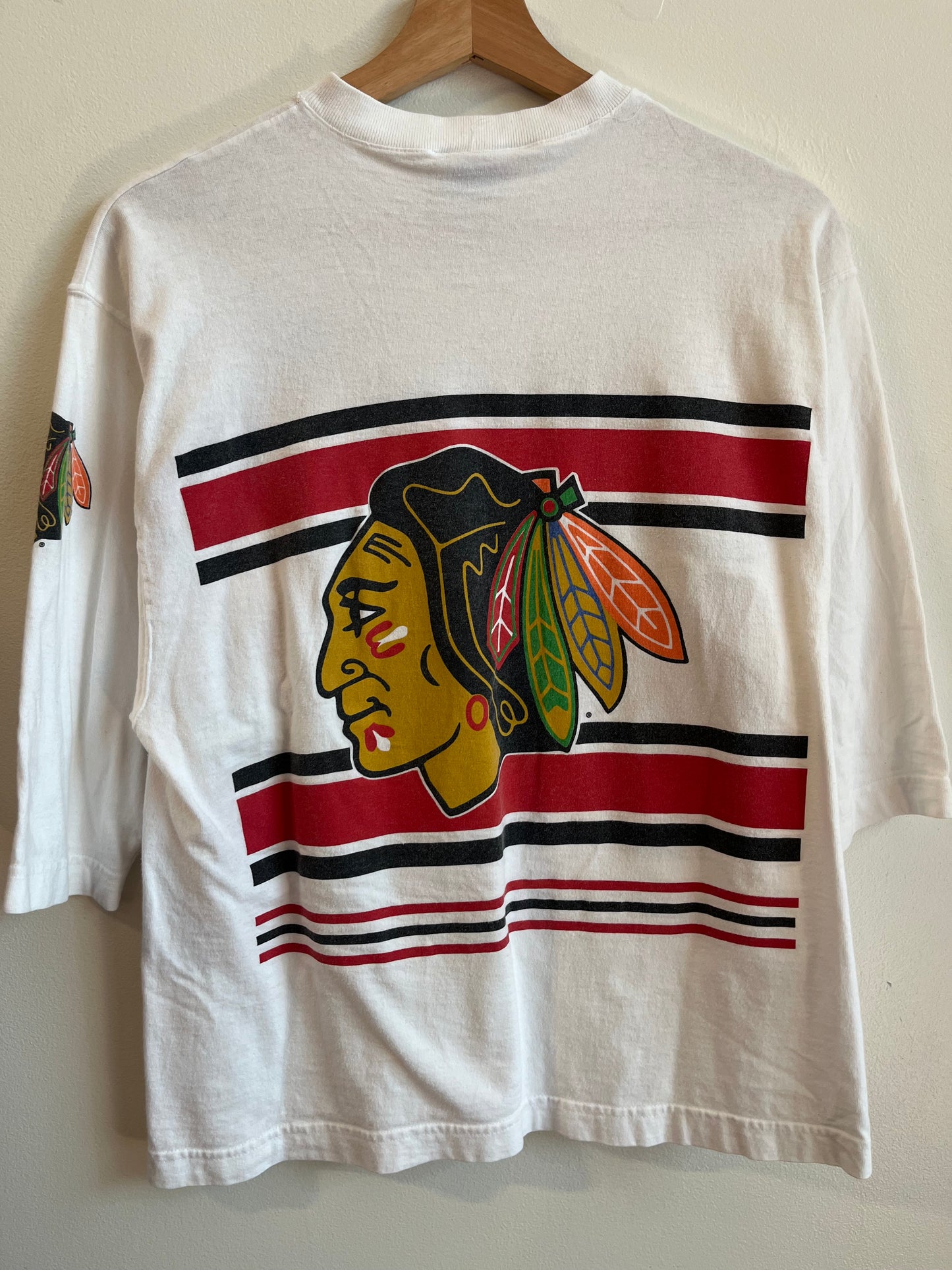 90s Chicago Blackhawks Salem 1/4th Sleeve Shirt (Youth L/XL)