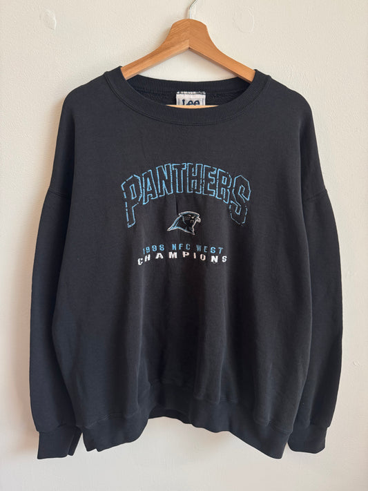 1996 Carolina Panthers Embroidered NFC West Crewneck (L)