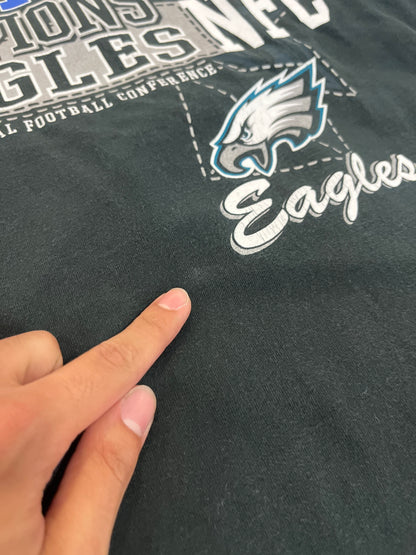 2004 Philadelphia Eagles NFC Champions Super Bowl Black Long Sleeve (XL)