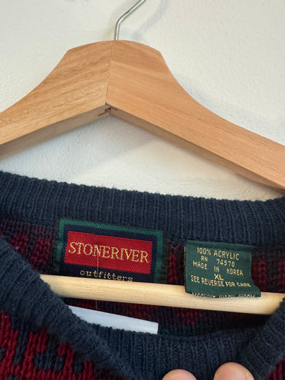 90s Stoneriver Striped Essential Sweater (XL)