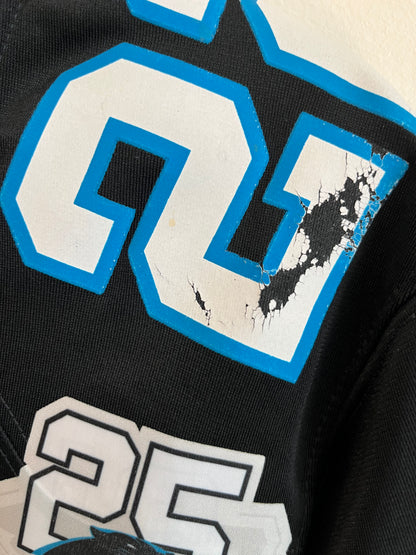 2019 Carolina Panthers Christian McCaffery 25 Seasons Patch Home Jersey (S)