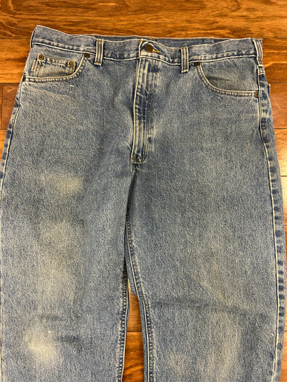 2009 Carhartt Relaxed Fit Faded Blue Jeans (40 x 30)