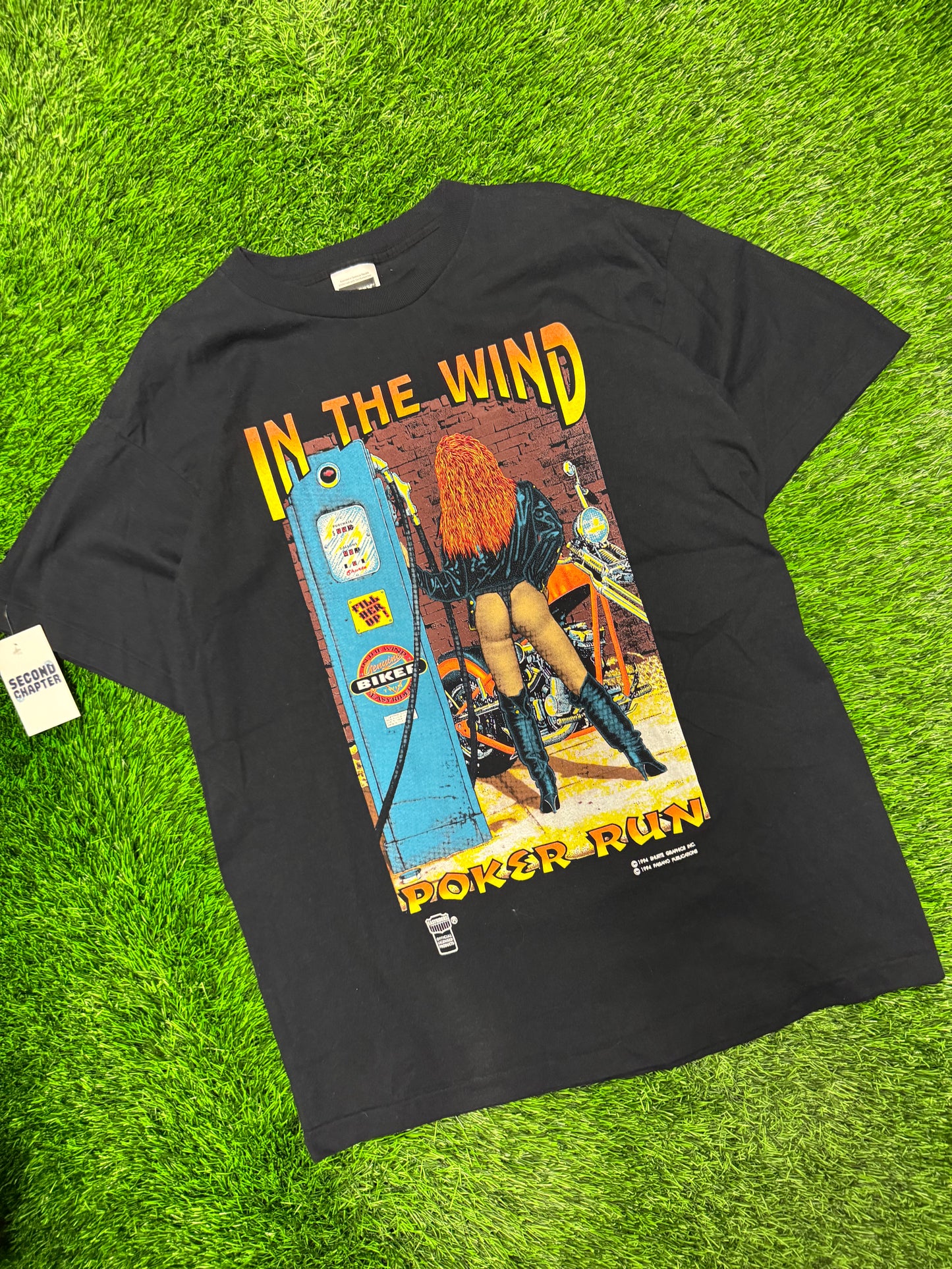 1995 Easy Riders Poker Run Vintage Shurte Graphics Tee (XL)