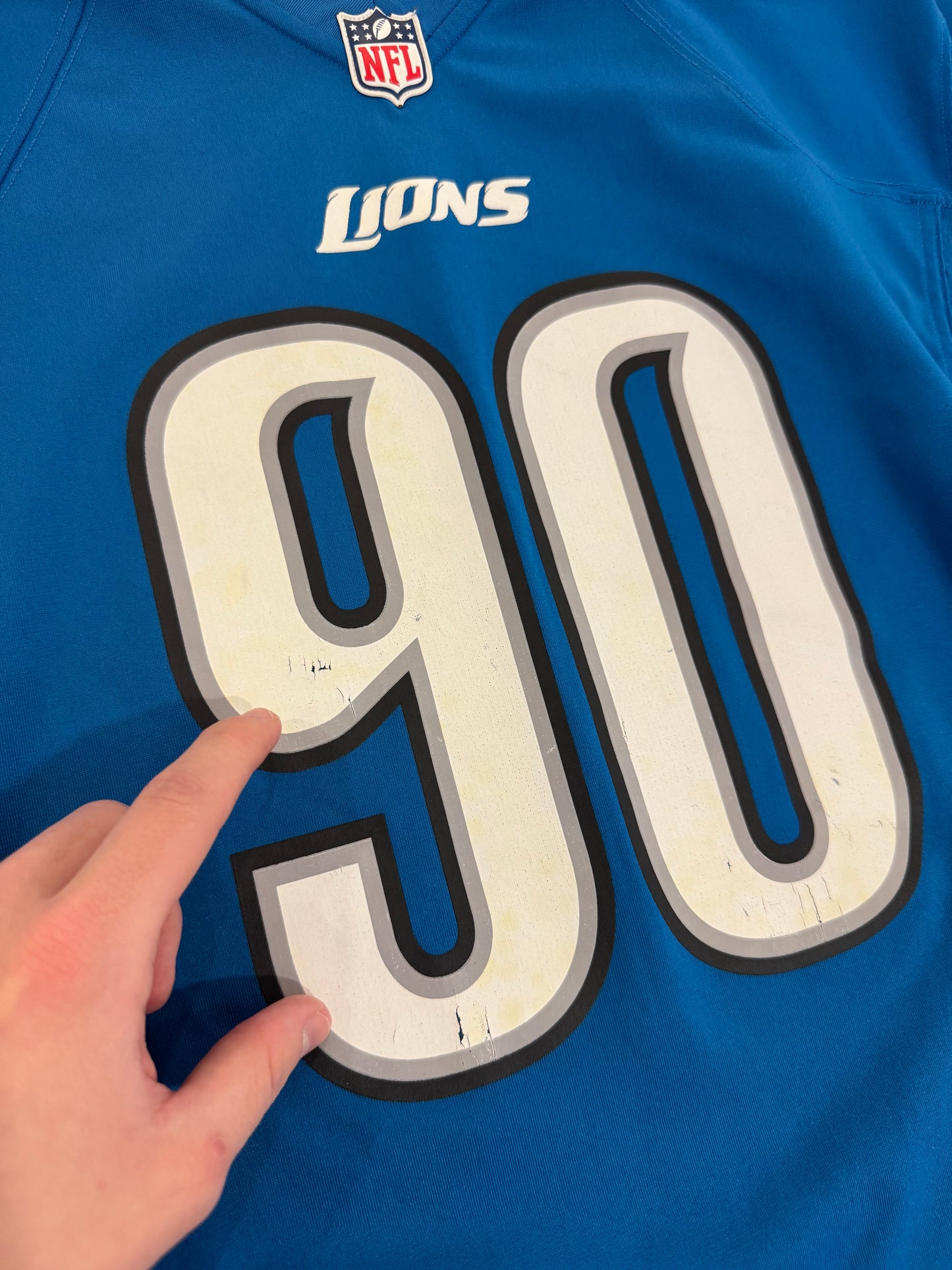 2012 Nike Detroit Lions Ndamukong Suh #90 Jersey (XXL)