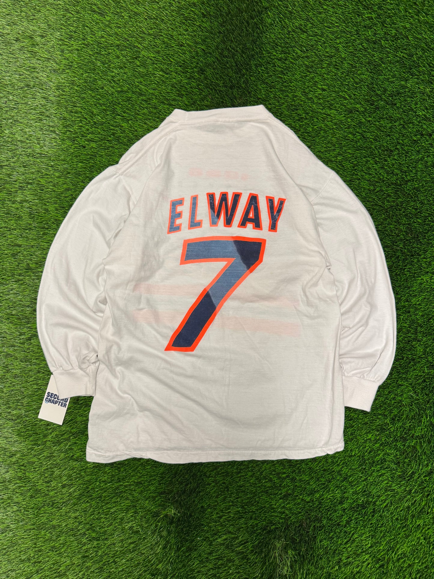 1998 Denver Broncos John Elway #7 Long Sleeve Shirt (L)