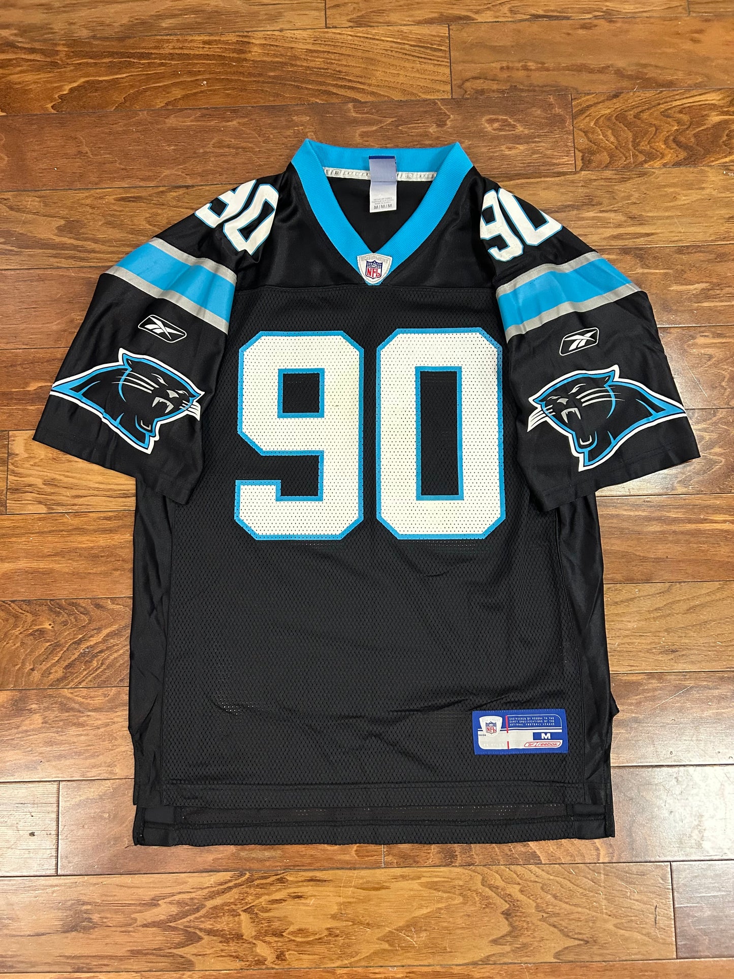 00s Carolina Panthers Julius Peppers Reebok Jersey (M)