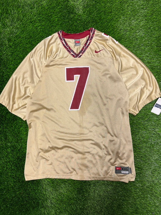 00s Florida State University (FSU) Seminoles Gold Nike Vintage Football Jersey (XXL)