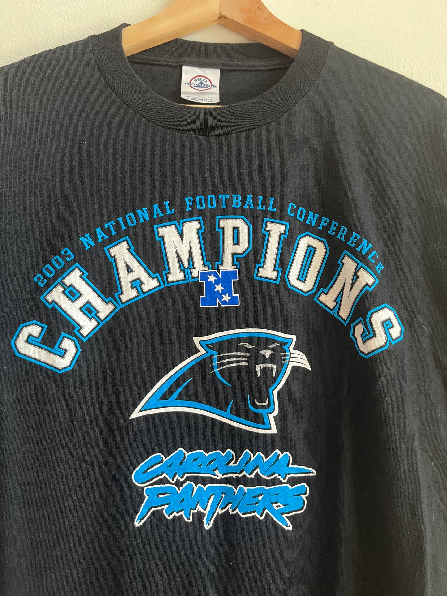 2003 Carolina Panthers Black NFC Champions Tee (L)
