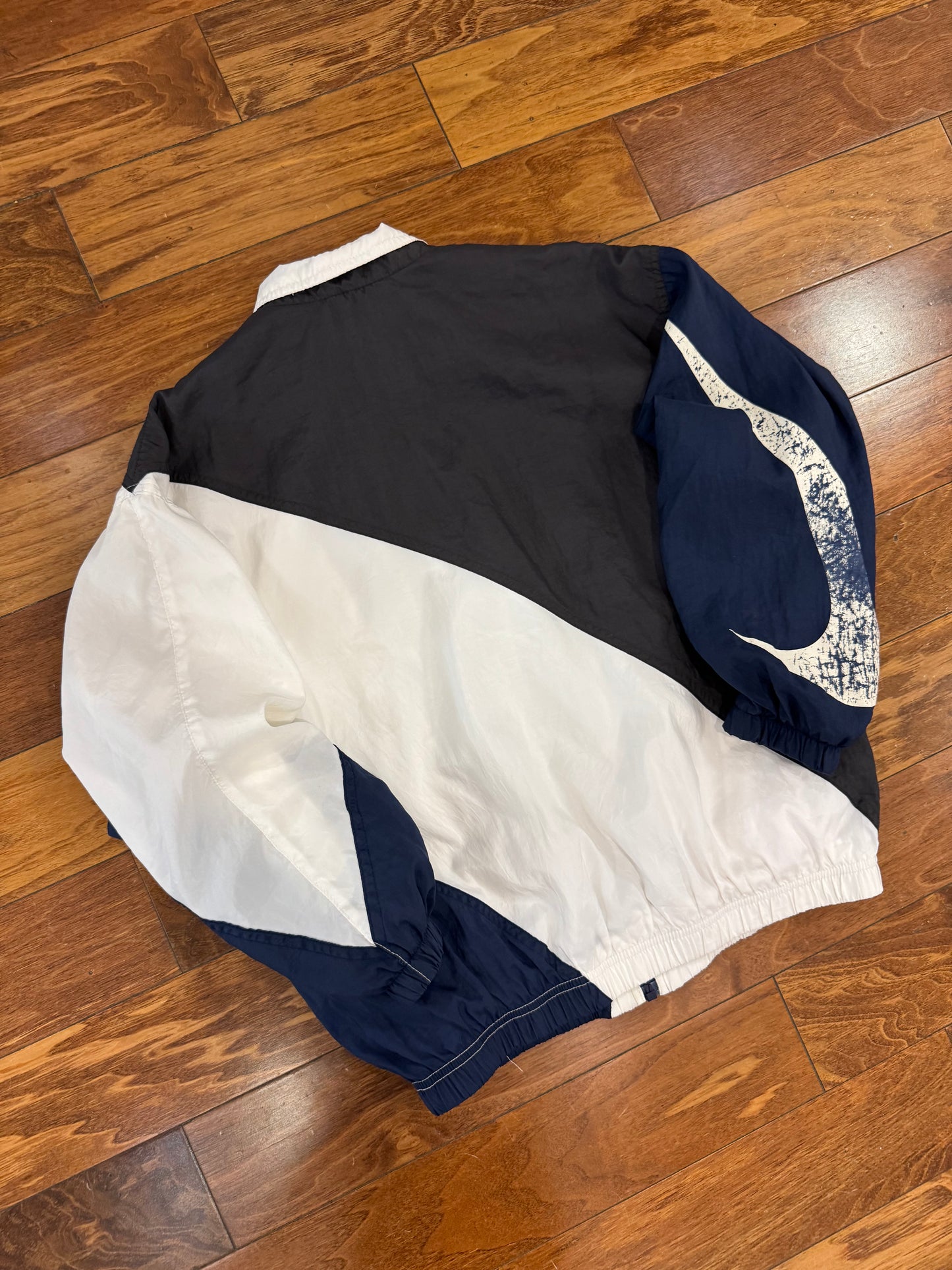 90s Nike Multi-Colored Big Swoosh Windbreaker (Youth L)